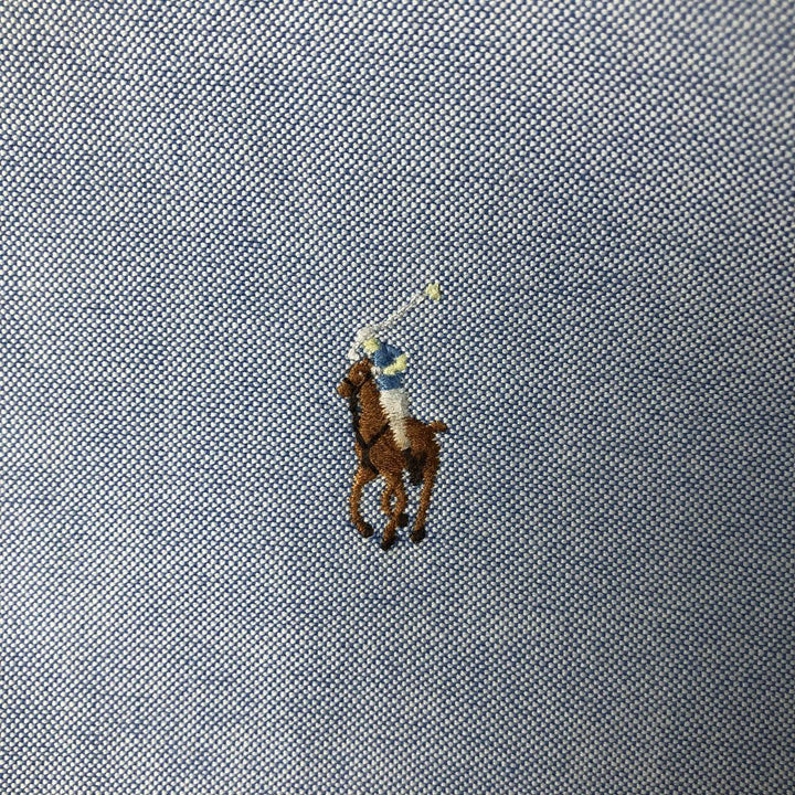 Ralph Lauren long sleeve button down shirt, men's size L cotton Blue type light blue Vintage Second Hand