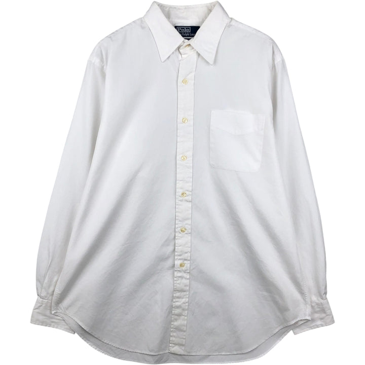 Ralph Lauren Andrew Long Sleeve Cotton Shirt, Men's XL cotton white type Vintage Second Hand