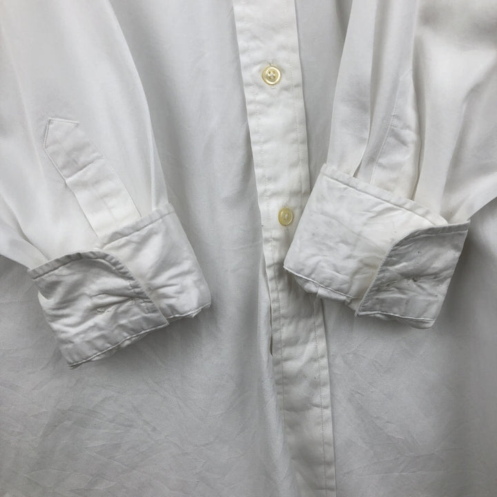 Ralph Lauren Andrew Long Sleeve Cotton Shirt, Men's XL cotton white type Vintage Second Hand