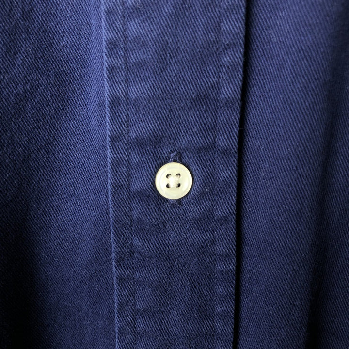 Ralph Lauren BLAKE long sleeve button down shirt, men's XL size cotton navy blue type Vintage Second Hand