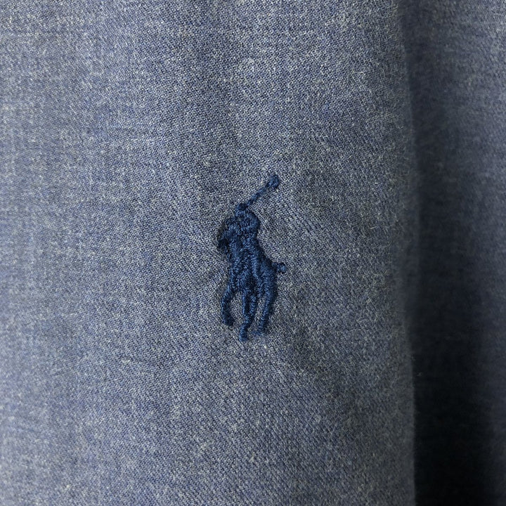 Ralph Lauren POLO RALPH LAUREN Slim Fit Long-Sleeve Cotton Shirt, Men's Size XL (approx.) cotton blue type Vintage Second Hand