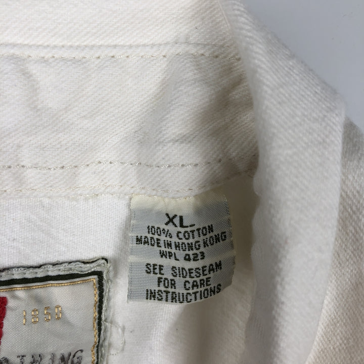 90s-00'S Levi's long-sleeved white denim shirt, men's size XL, vintage. cotton unbleached Vintage Second Hand
