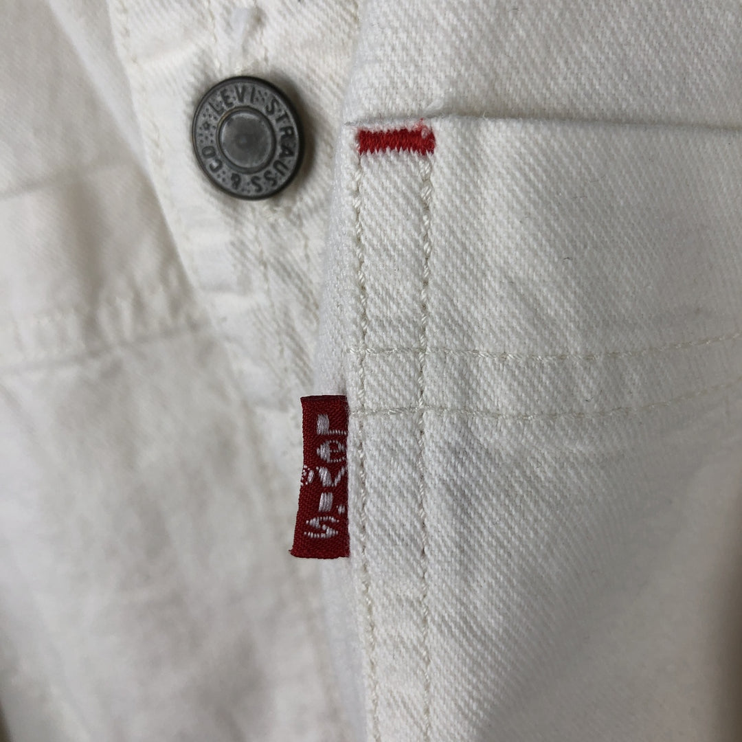 90s-00'S Levi's long-sleeved white denim shirt, men's size XL, vintage. cotton unbleached Vintage Second Hand