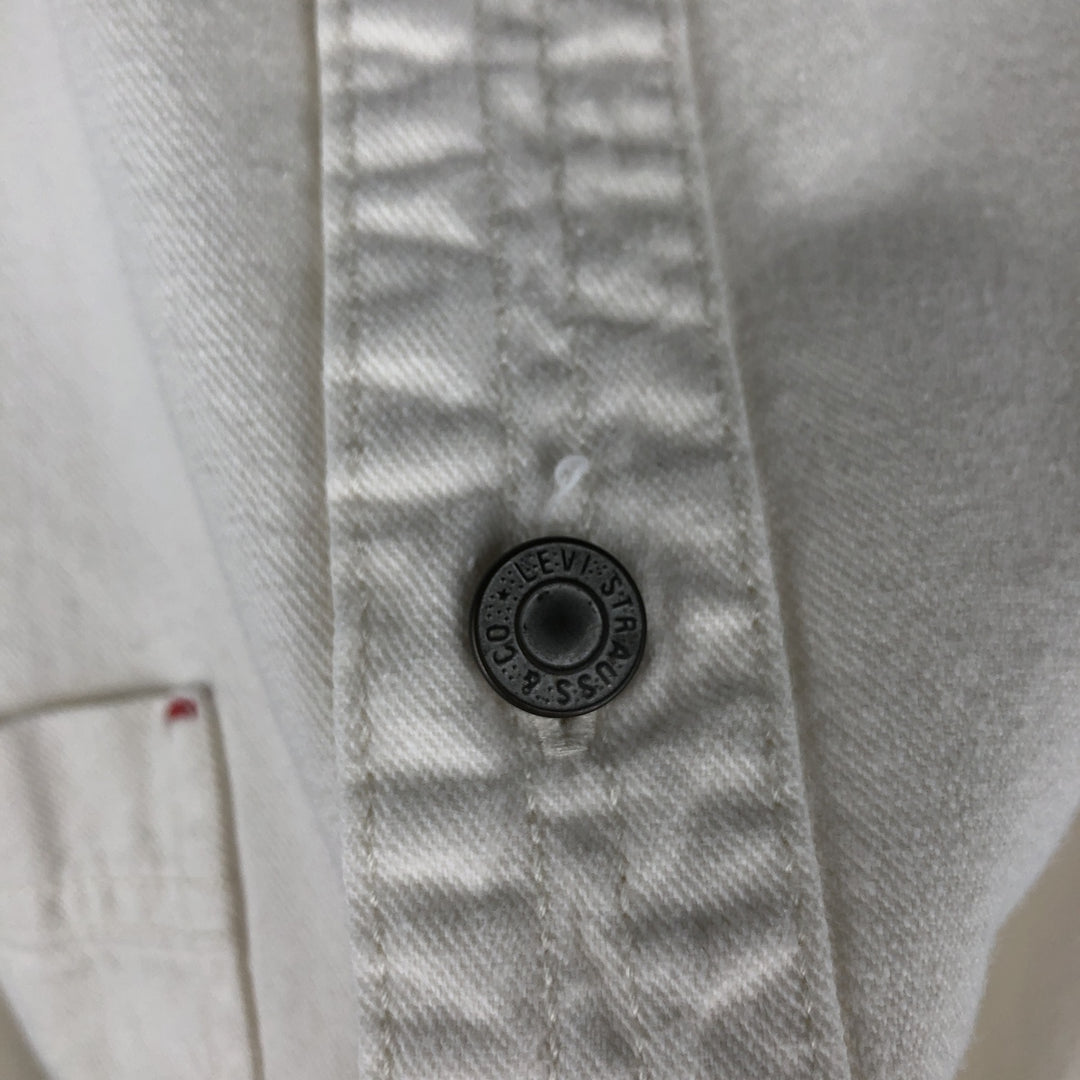 90s-00'S Levi's long-sleeved white denim shirt, men's size XL, vintage. cotton unbleached Vintage Second Hand
