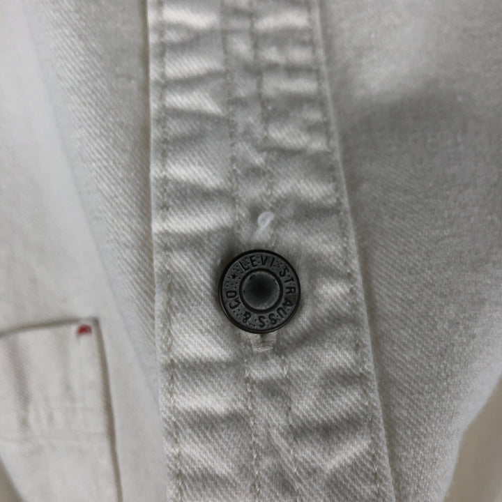 90s-00'S Levi's long-sleeved white denim shirt, men's size XL, vintage. cotton unbleached Vintage Second Hand