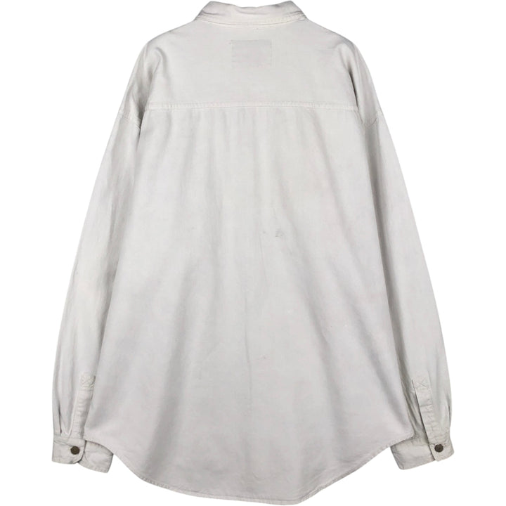 90s-00'S Levi's long-sleeved white denim shirt, men's size XL, vintage. cotton white type Vintage Second Hand