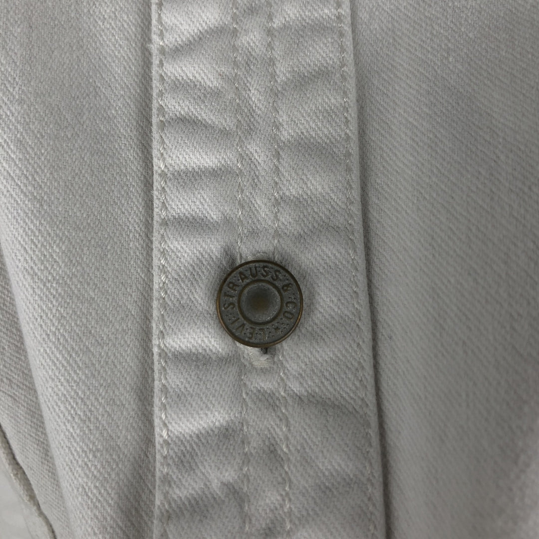 90s-00'S Levi's long-sleeved white denim shirt, men's size XL, vintage. cotton white type Vintage Second Hand