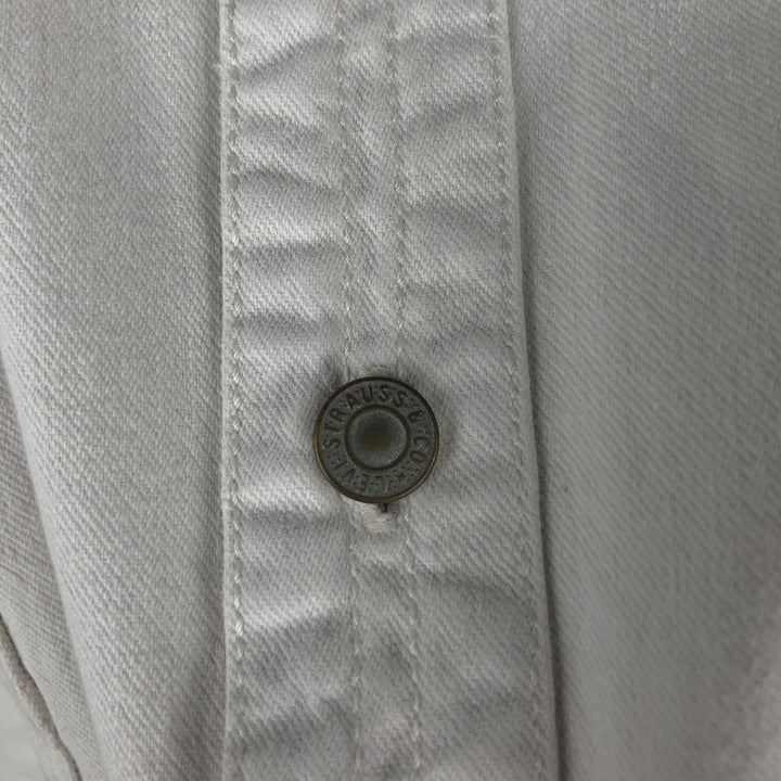 90s-00'S Levi's long-sleeved white denim shirt, men's size XL, vintage. cotton white type Vintage Second Hand