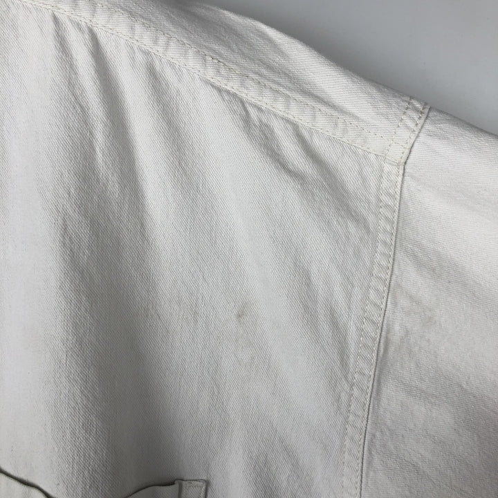 90s-00'S Levi's long-sleeved white denim shirt, men's size XL, vintage. cotton white type Vintage Second Hand