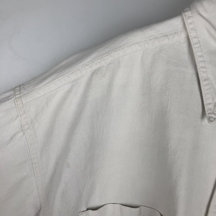 90s-00'S Levi's long-sleeved white denim shirt, men's size XL, vintage. cotton white type Vintage Second Hand