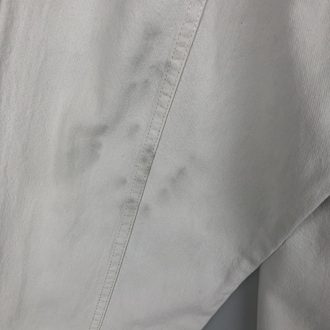 90s-00'S Levi's long-sleeved white denim shirt, men's size XL, vintage. cotton white type Vintage Second Hand