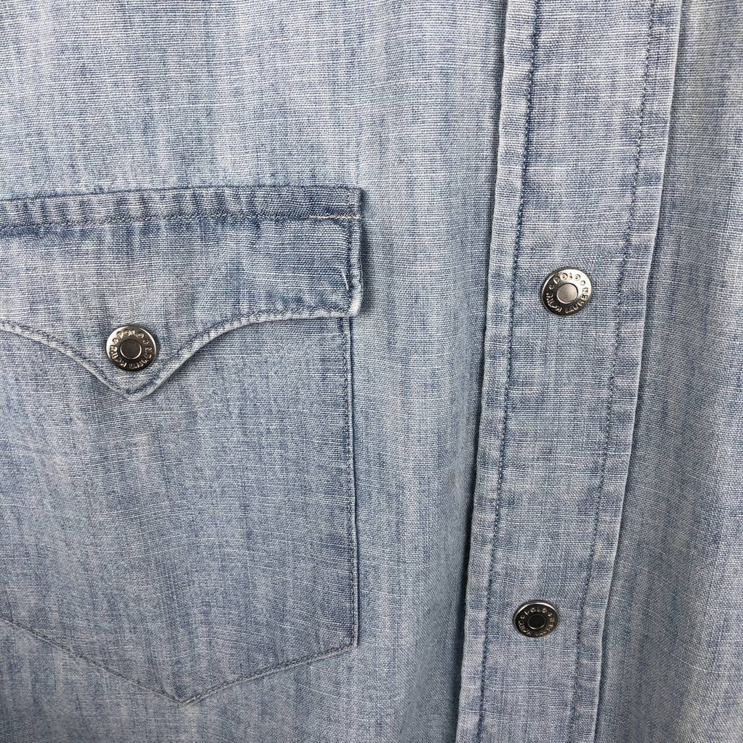 Ralph Lauren POLO RALPH LAUREN CLASSIC FIT Chambray Long-Sleeve Western Shirt, Men's Size M (approx.) unclear Blue type light blue Vintage Second Hand