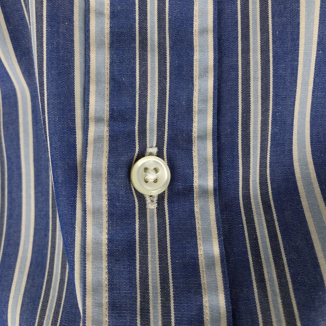 Ralph Lauren POLO by Ralph Lauren ANDREW Multi-stripe Long-Sleeve Cotton Stripe Shirt, Men's Size XL (approx.) cotton blue type Vintage Second Hand