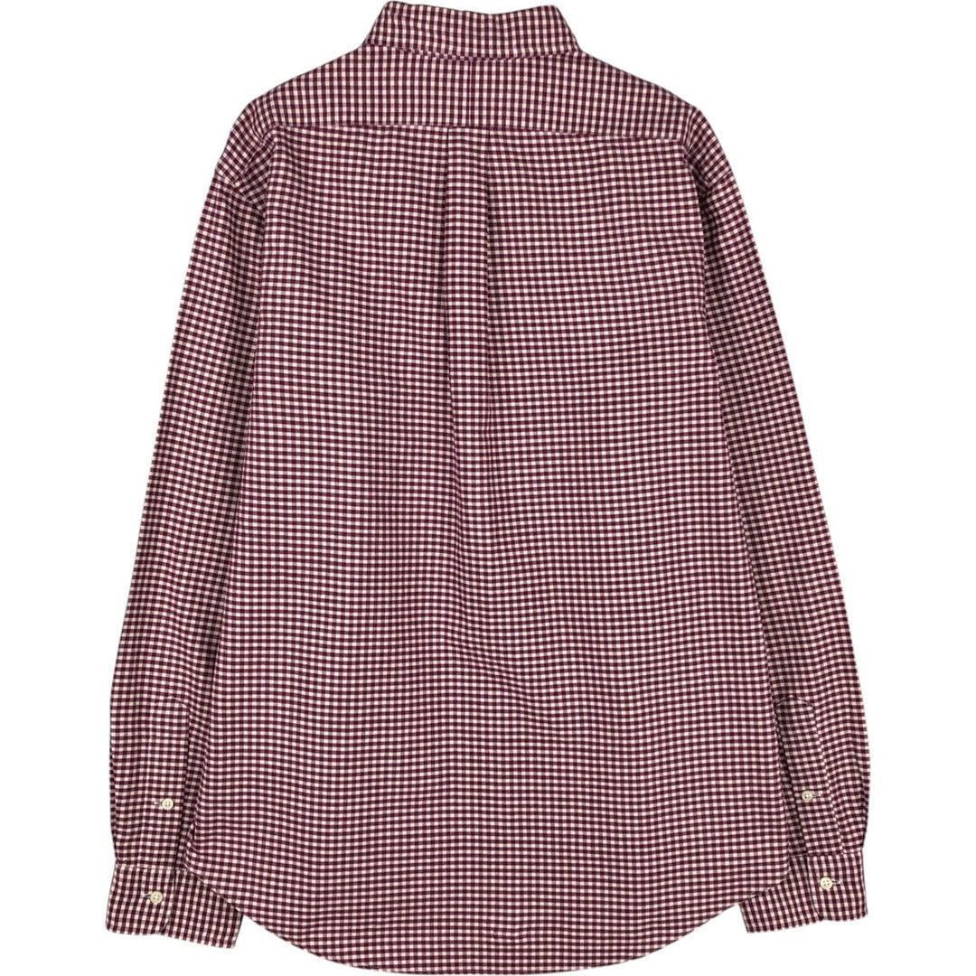 Ralph Lauren CUSTOM FIT Gingham Check Long Sleeve Button Down Check Shirt Men's L size cotton red type Vintage Second Hand
