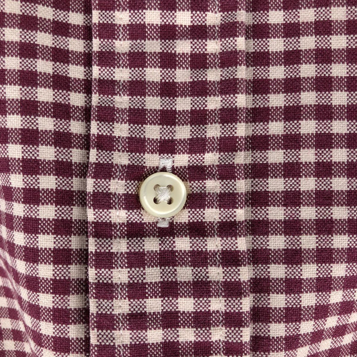Ralph Lauren CUSTOM FIT Gingham Check Long Sleeve Button Down Check Shirt Men's L size cotton red type Vintage Second Hand