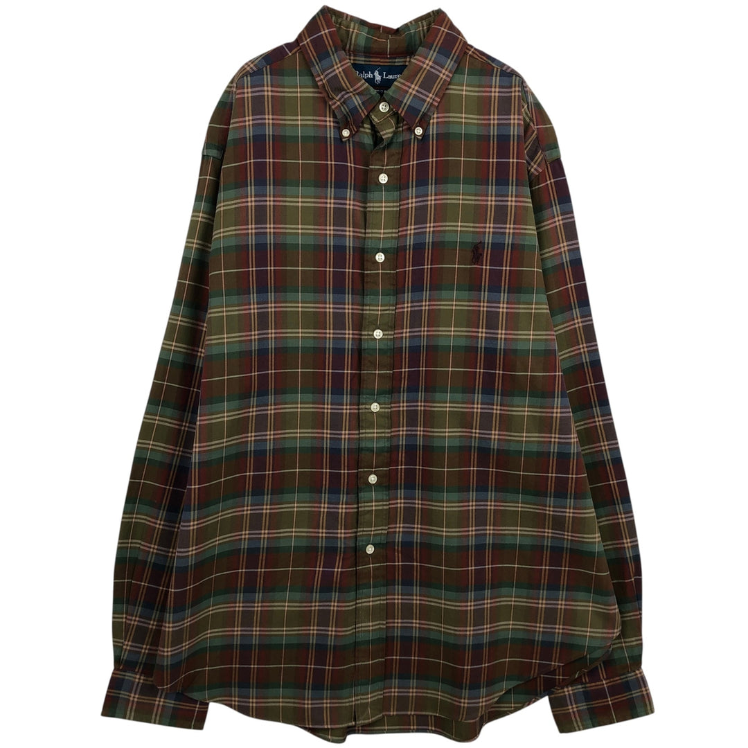 Ralph Lauren Classic Fit Long Sleeve Button Down Check Shirt Men's XL cotton multicolor Vintage Second Hand