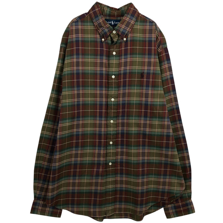 Ralph Lauren Classic Fit Long Sleeve Button Down Check Shirt Men's XL cotton multicolor Vintage Second Hand