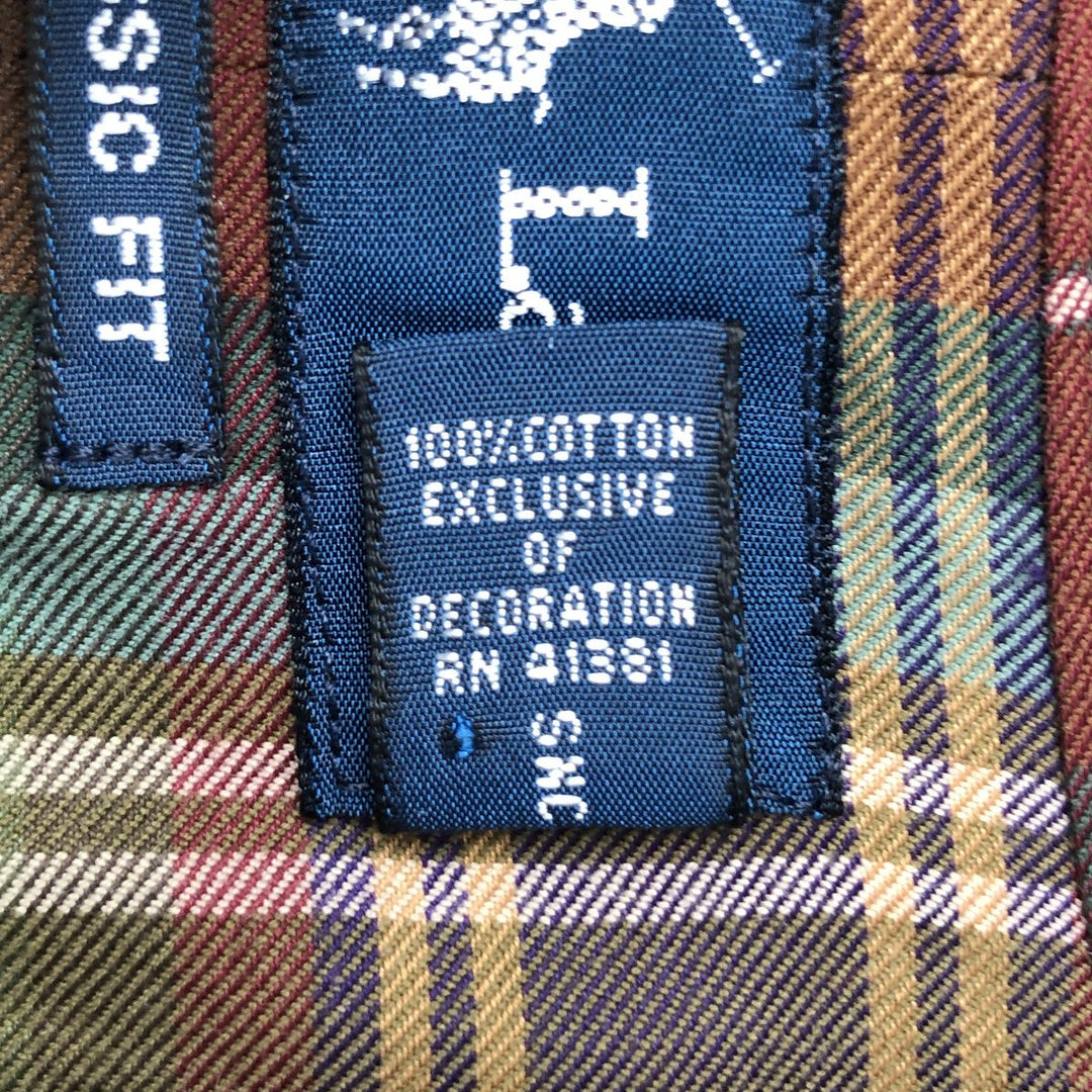 Ralph Lauren Classic Fit Long Sleeve Button Down Check Shirt Men's XL cotton multicolor Vintage Second Hand
