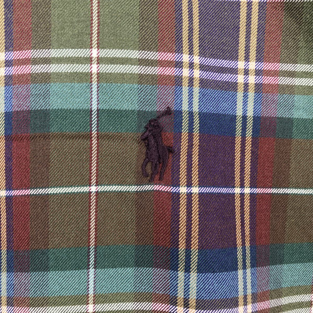 Ralph Lauren Classic Fit Long Sleeve Button Down Check Shirt Men's XL cotton multicolor Vintage Second Hand