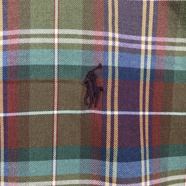 Ralph Lauren Classic Fit Long Sleeve Button Down Check Shirt Men's XL cotton multicolor Vintage Second Hand