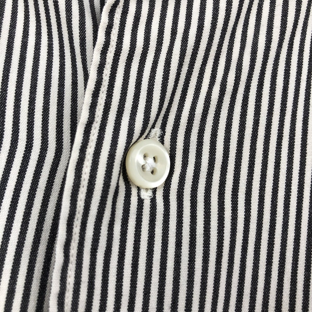 Ralph Lauren MARLOWE long-sleeved button-down striped shirt, men's size L cotton pale white type Vintage Second Hand
