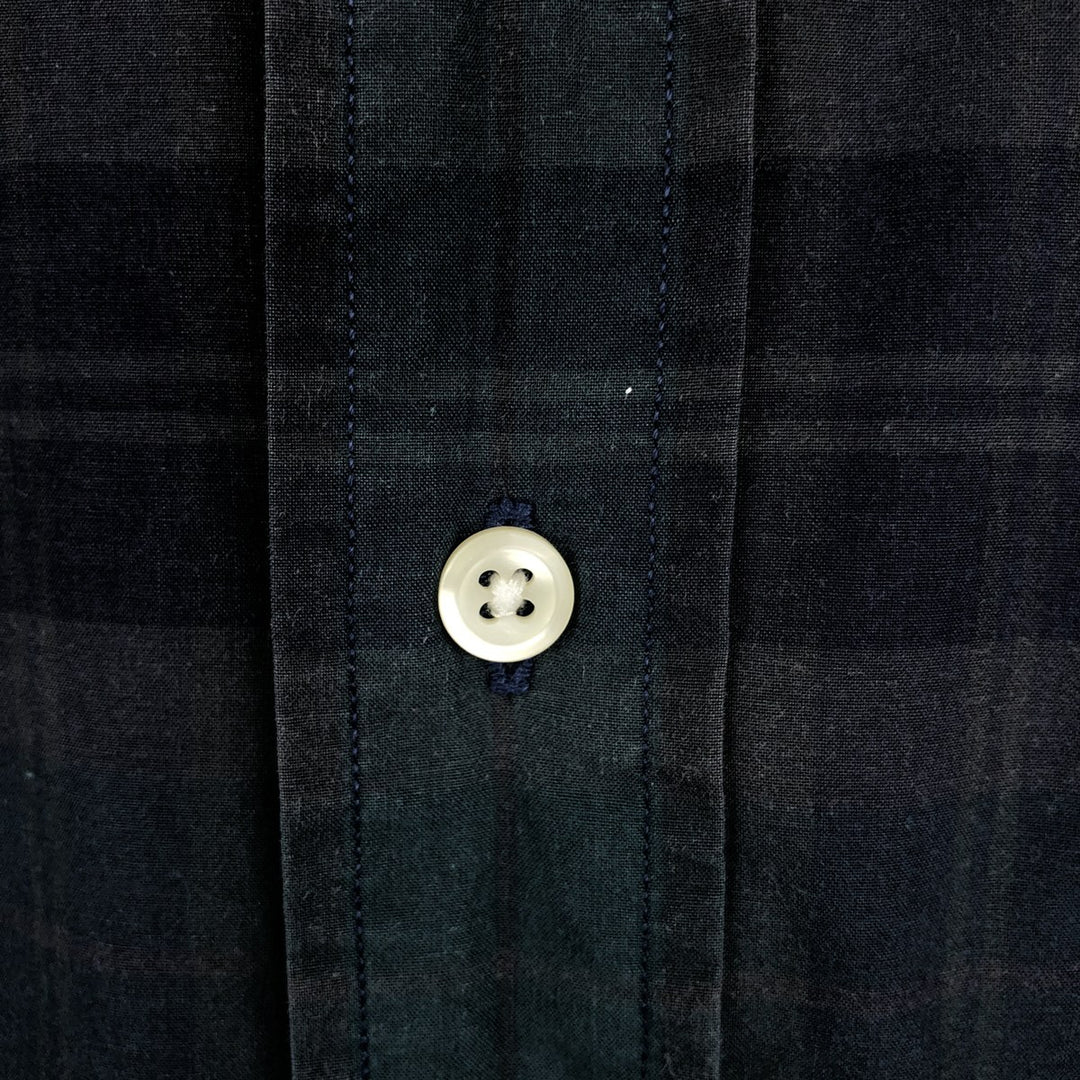 Ralph Lauren Check Pattern Long Sleeve Button-Down Check Shirt, Men's Size L cotton Green type dark green Vintage Second Hand