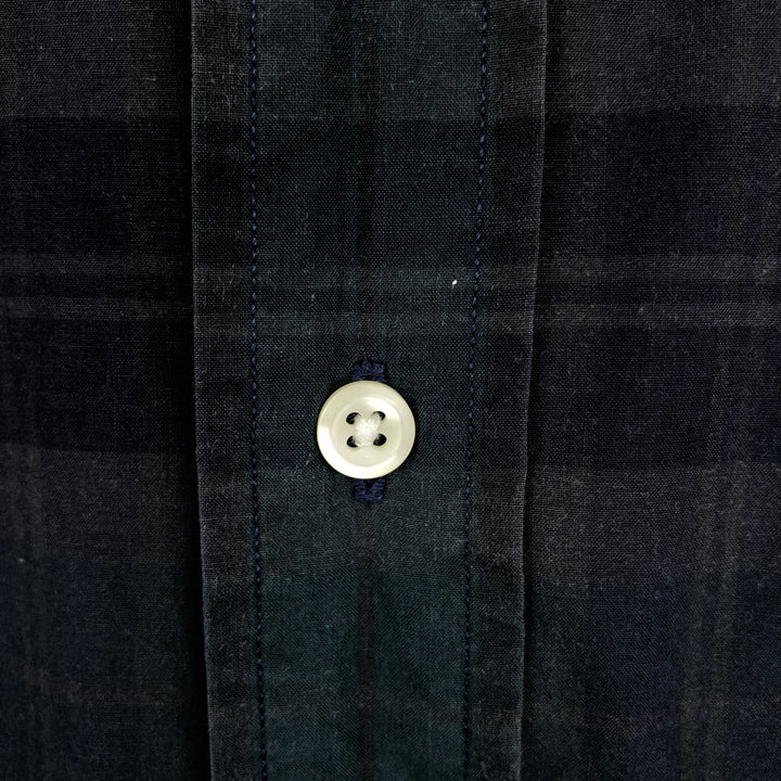 Ralph Lauren Check Pattern Long Sleeve Button-Down Check Shirt, Men's Size L cotton Green type dark green Vintage Second Hand