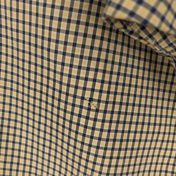 Ralph Lauren BLAKE long sleeve button down check shirt, men's size L cotton yellow type Vintage Second Hand
