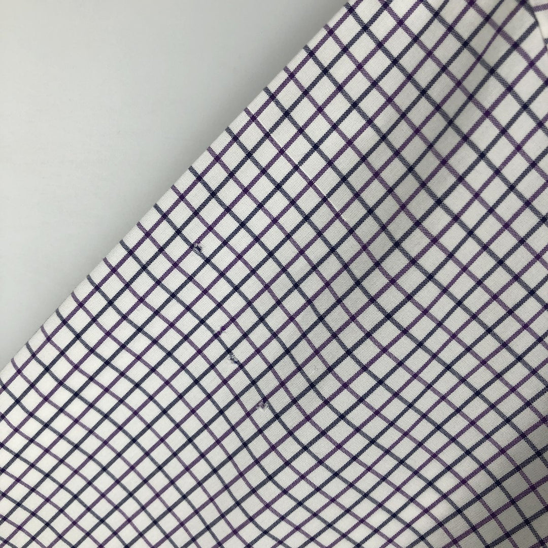 Ralph Lauren CUSTOM FIT long sleeve button down check shirt men's XL size cotton white type Vintage Second Hand