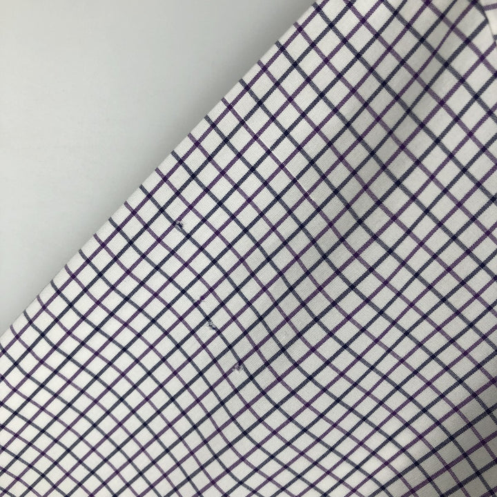 Ralph Lauren CUSTOM FIT long sleeve button down check shirt men's XL size cotton white type Vintage Second Hand