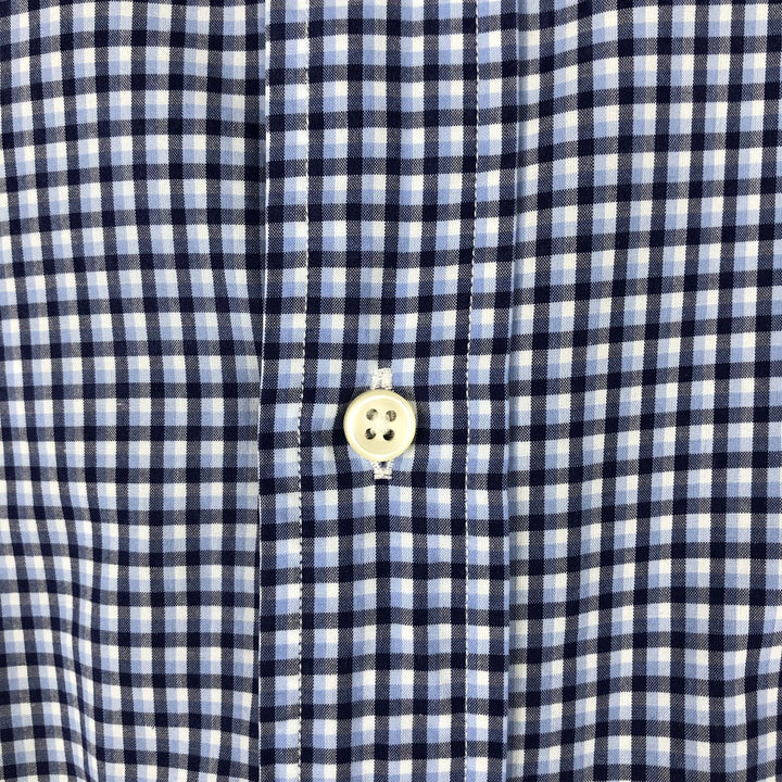 Ralph Lauren CUSTOM FIT long sleeve button down check shirt men's XXL cotton Blue type light blue Vintage Second Hand