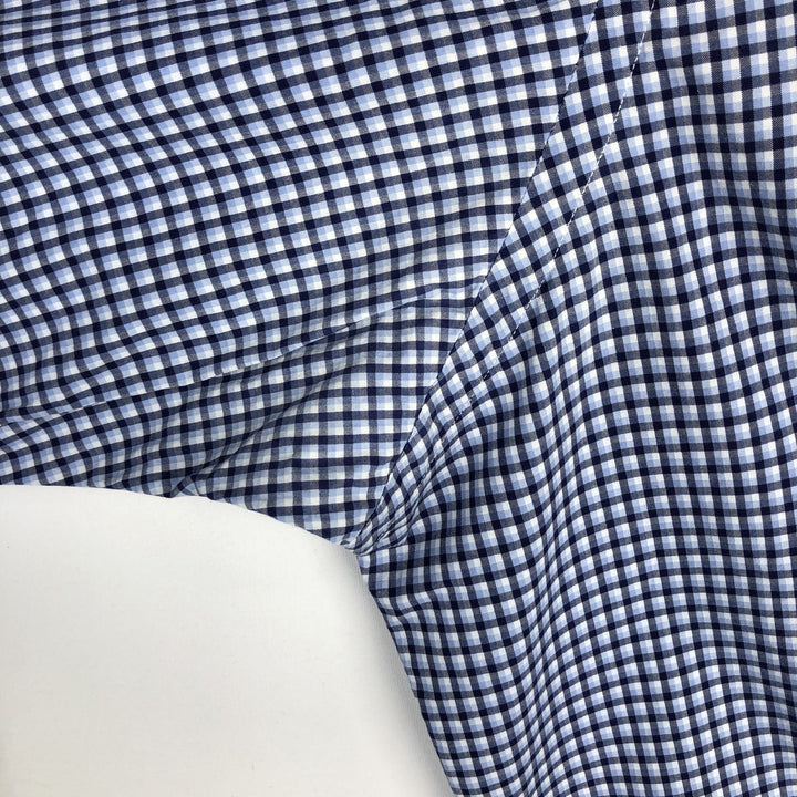 Ralph Lauren CUSTOM FIT long sleeve button down check shirt men's XXL cotton Blue type light blue Vintage Second Hand