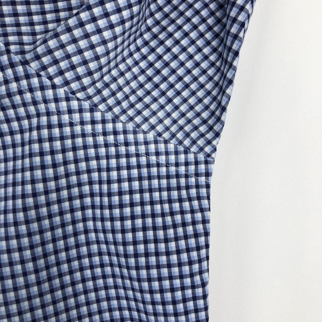 Ralph Lauren CUSTOM FIT long sleeve button down check shirt men's XXL cotton Blue type light blue Vintage Second Hand