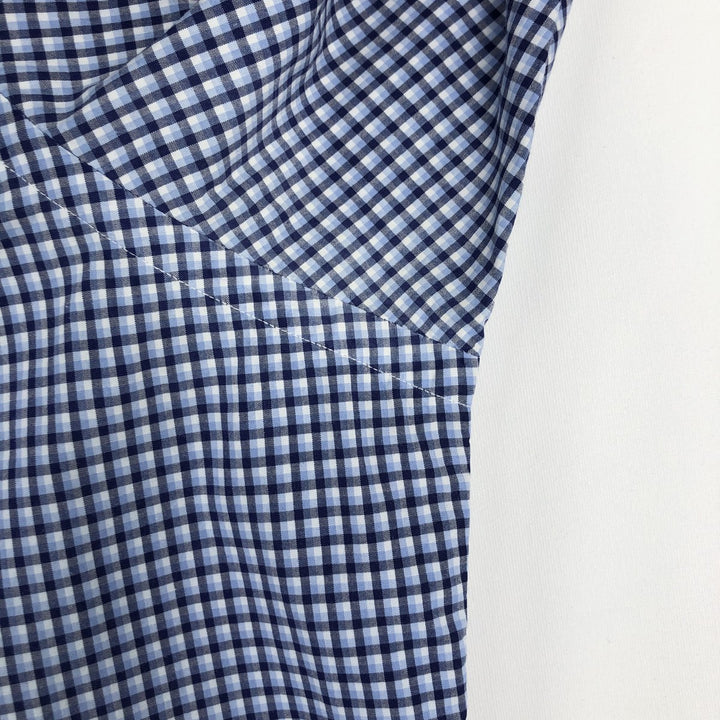 Ralph Lauren CUSTOM FIT long sleeve button down check shirt men's XXL cotton Blue type light blue Vintage Second Hand