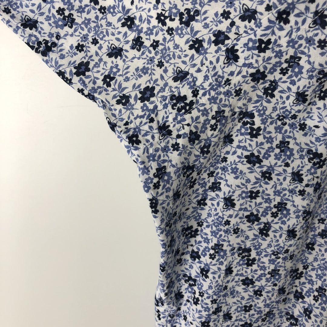 Ralph Lauren POLO RALPH LAUREN All-over Botanical Pattern Wide Collar Long Sleeve Cotton Shirt Men's XL (approx.) cotton white type Vintage Second Hand