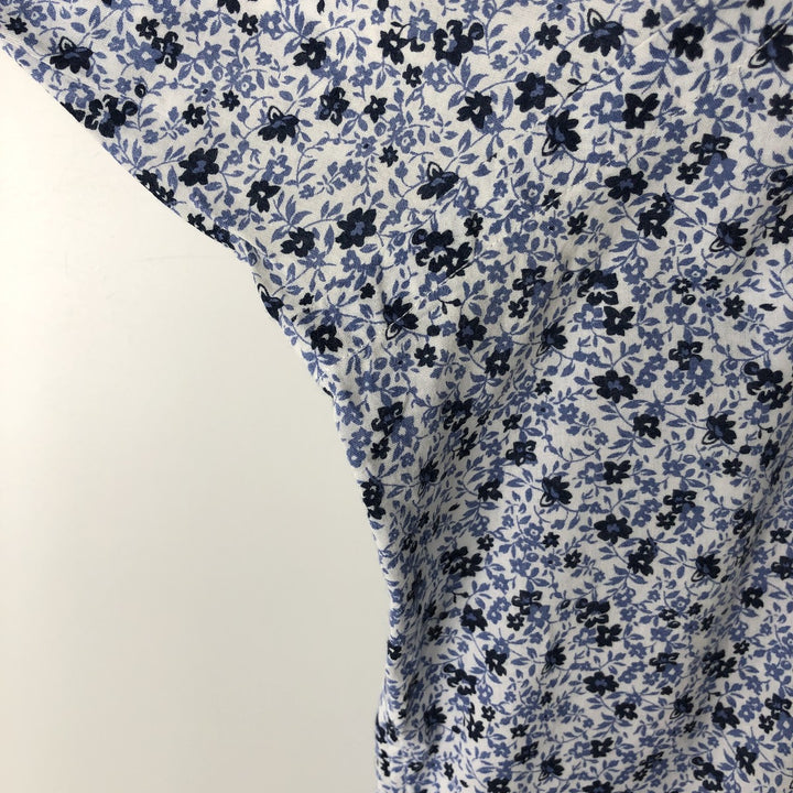 Ralph Lauren POLO RALPH LAUREN All-over Botanical Pattern Wide Collar Long Sleeve Cotton Shirt Men's XL (approx.) cotton white type Vintage Second Hand