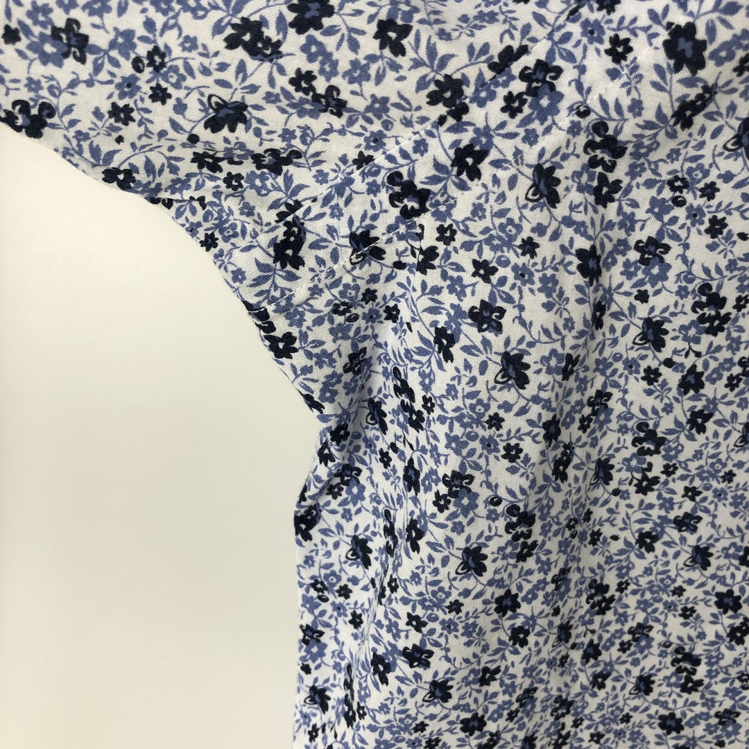 Ralph Lauren POLO RALPH LAUREN All-over Botanical Pattern Wide Collar Long Sleeve Cotton Shirt Men's XL (approx.) cotton white type Vintage Second Hand
