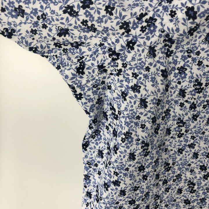 Ralph Lauren POLO RALPH LAUREN All-over Botanical Pattern Wide Collar Long Sleeve Cotton Shirt Men's XL (approx.) cotton white type Vintage Second Hand