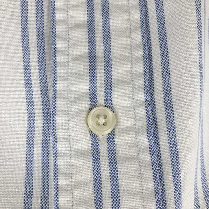 Ralph Lauren YARMOUTH Long Sleeve Button-Down Striped Shirt, Men's Size L cotton white type Vintage Second Hand