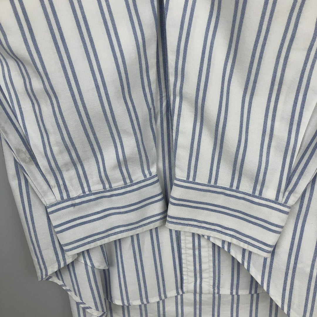 Ralph Lauren YARMOUTH Long Sleeve Button-Down Striped Shirt, Men's Size L cotton white type Vintage Second Hand