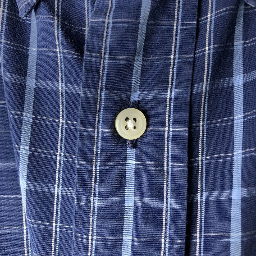 Ralph Lauren YARMOUTH Long Sleeve Button Down Check Shirt Men's XL cotton blue type Vintage Second Hand