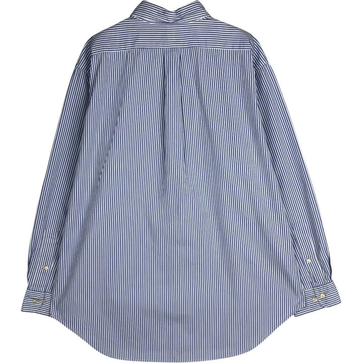 Ralph Lauren Classic Fit Long Sleeve Button Down Striped Shirt Men's Size L cotton blue type Vintage Second Hand