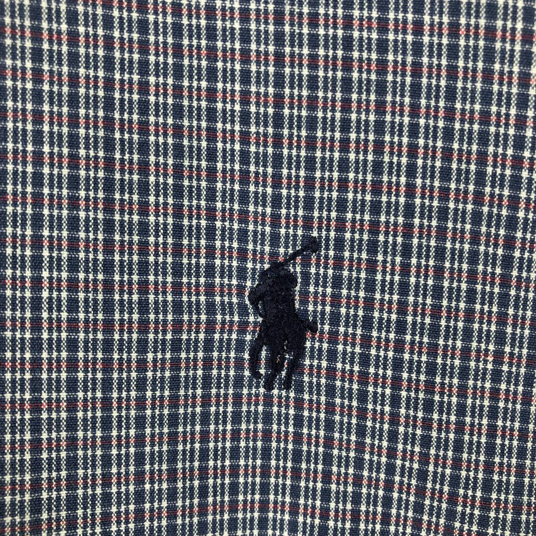 Ralph Lauren BLAIRE long sleeve button down check shirt, men's size M cotton blue type Vintage Second Hand