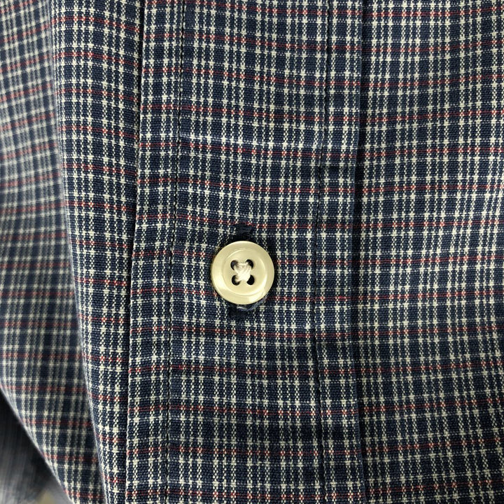 Ralph Lauren BLAIRE long sleeve button down check shirt, men's size M cotton blue type Vintage Second Hand