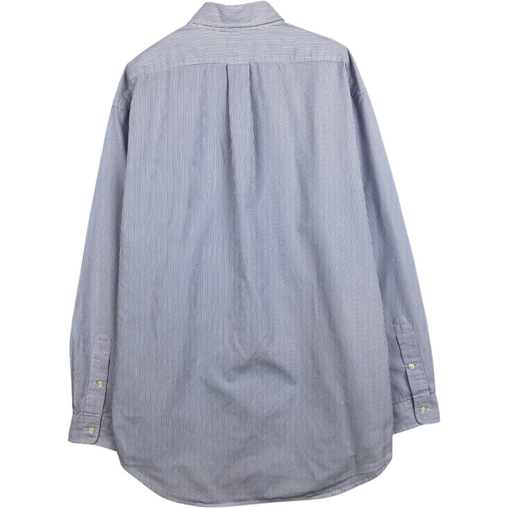 Ralph Lauren BLAKE Stripe Pattern Long-Sleeve Button-Down Stripe Shirt, Men's Size M (approx.) cotton purple type Vintage Second Hand