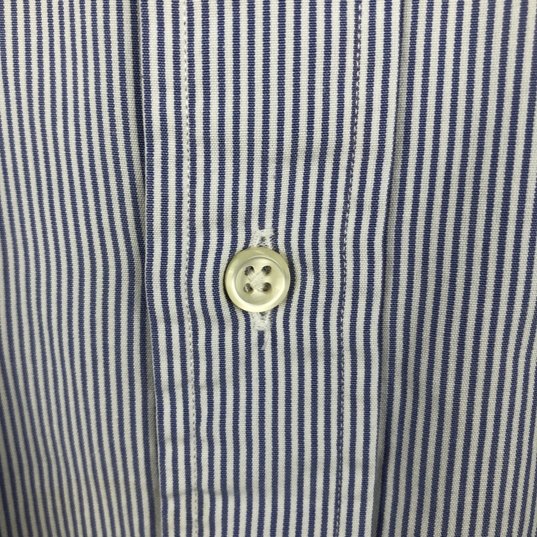 Ralph Lauren BLAKE Stripe Pattern Long-Sleeve Button-Down Stripe Shirt, Men's Size M (approx.) cotton purple type Vintage Second Hand