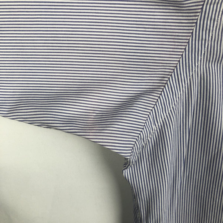Ralph Lauren BLAKE Stripe Pattern Long-Sleeve Button-Down Stripe Shirt, Men's Size M (approx.) cotton purple type Vintage Second Hand