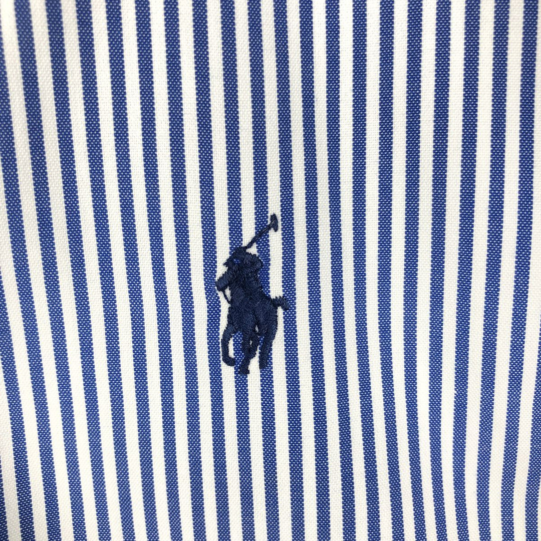 Ralph Lauren Classic Fit Long Sleeve Button Down Striped Shirt Men's XL cotton blue type Vintage Second Hand