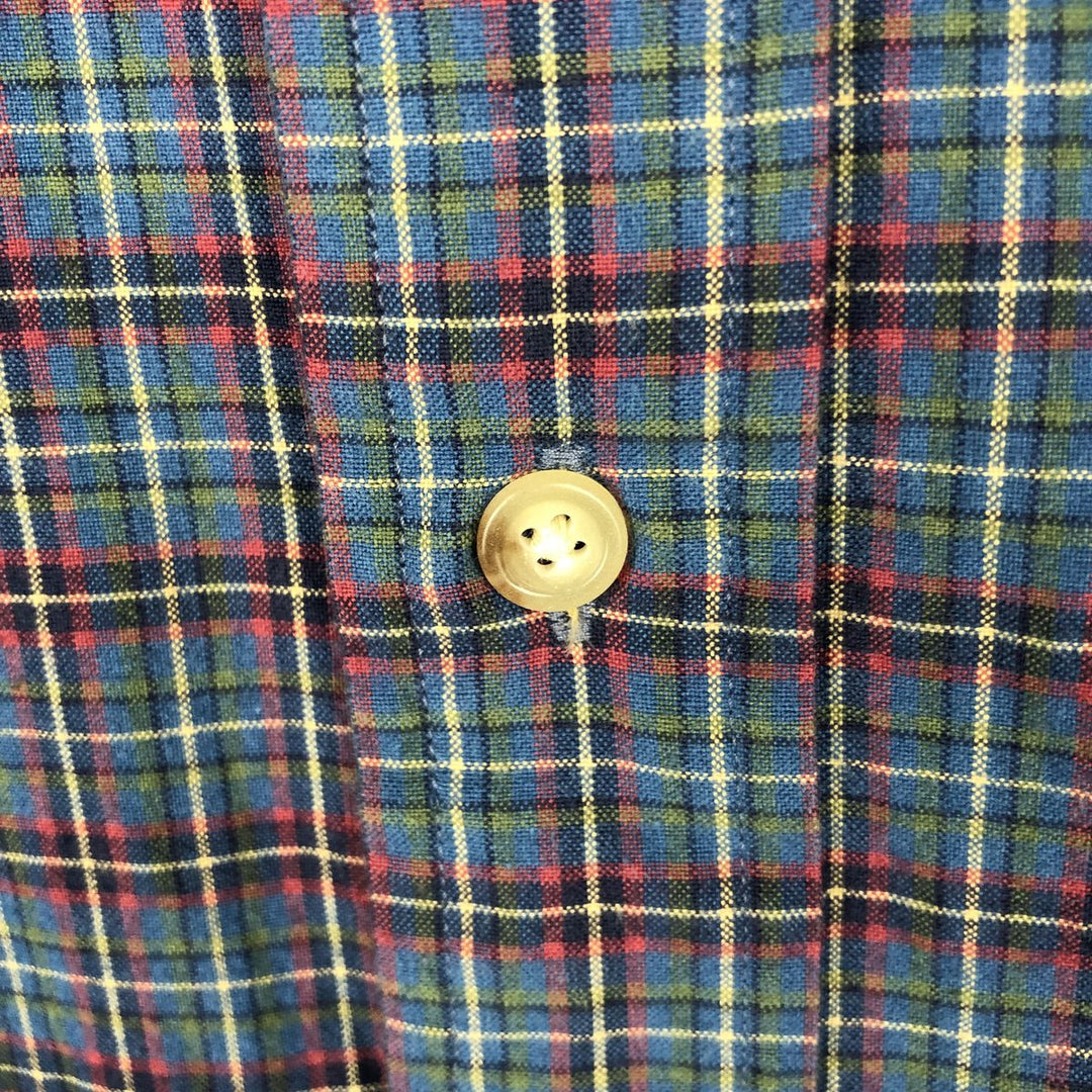 Ralph Lauren Classic Fit Long Sleeve Button Down Check Shirt Men's XXL cotton blue type Vintage Second Hand
