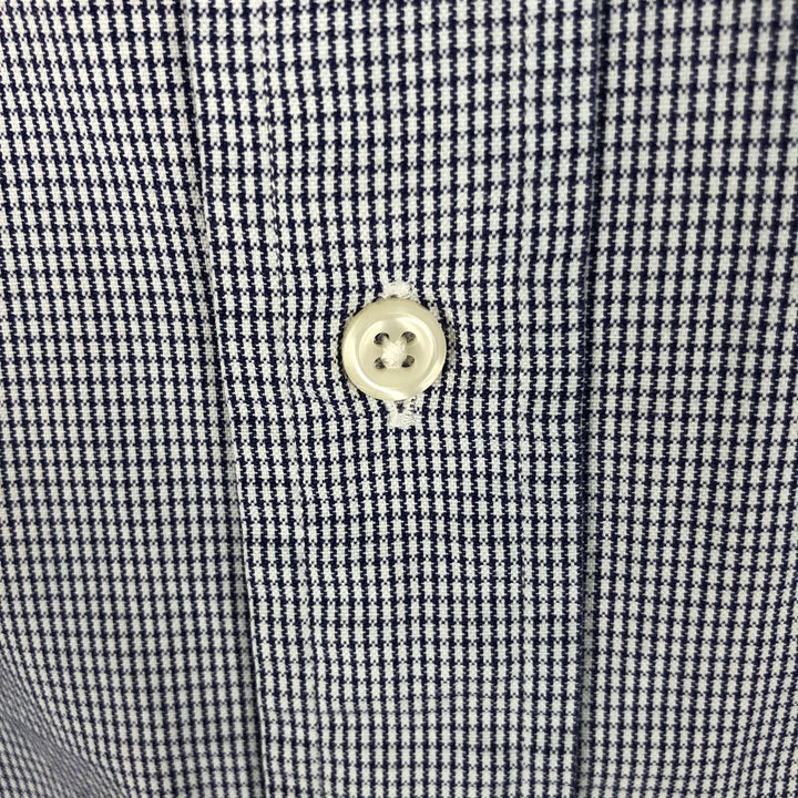 Ralph Lauren YARMOUTH Long Sleeve Button-Down Check Shirt, Men's Size L cotton blue type Vintage Second Hand